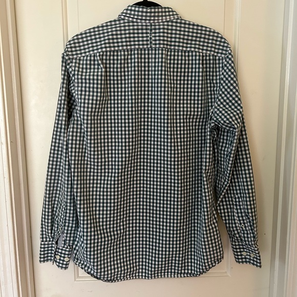 Banana Republic Teal Gingham Button Down - Picture 2 of 4